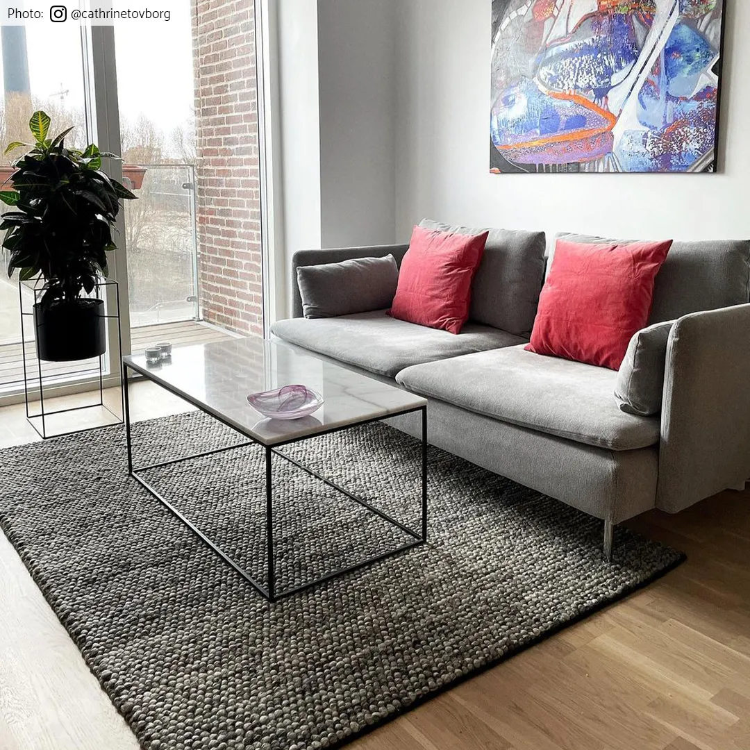 Gyapjúszőnyeg - Avafors Wool Bubble (szürke)