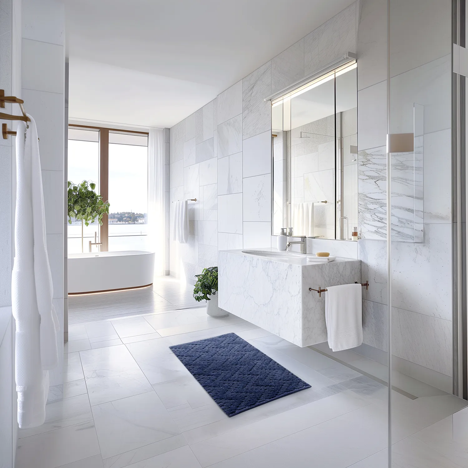 Fürdőszobaszőnyeg - Bellona (kék)