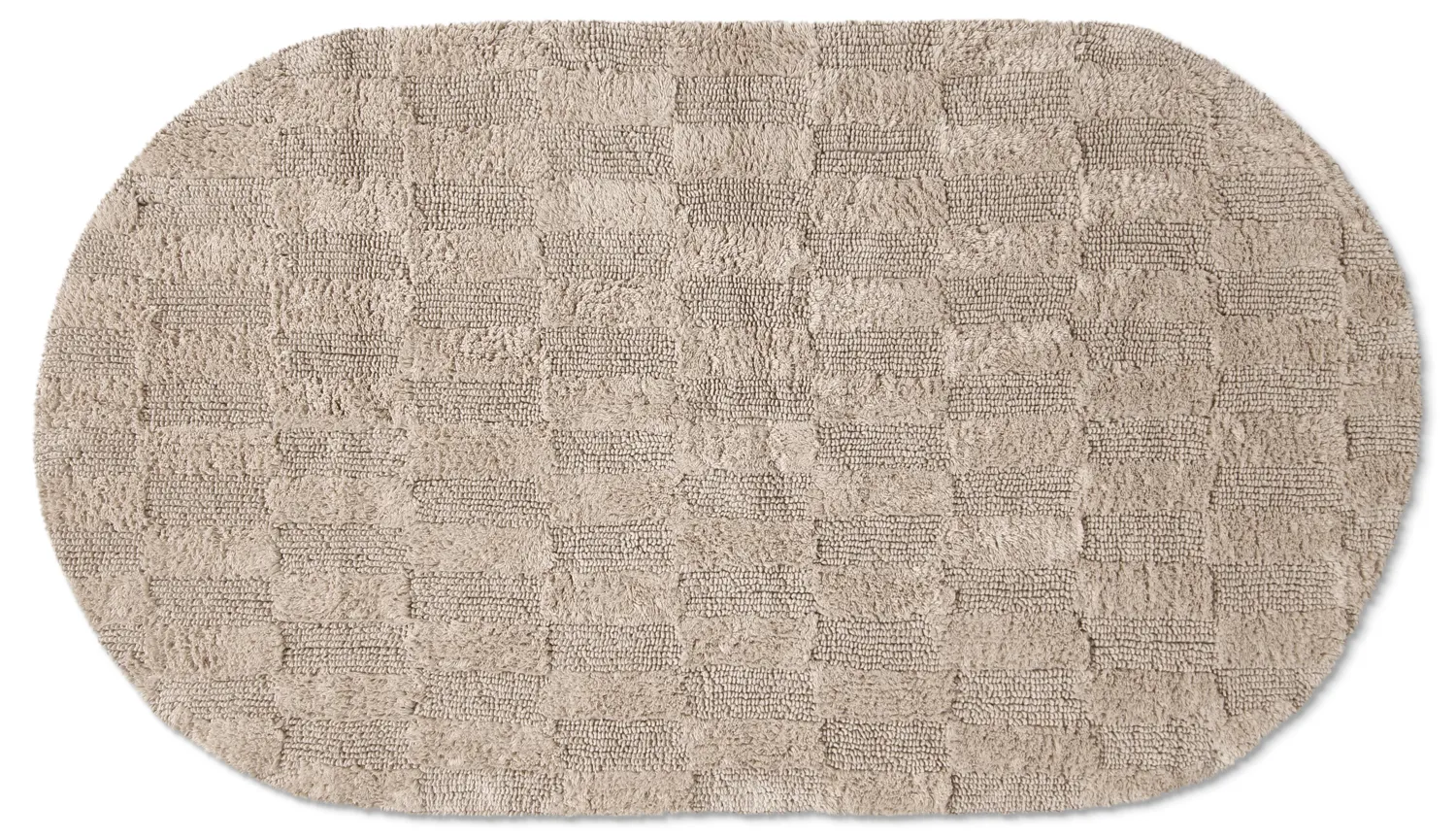 Ovális fürdőszobaszőnyeg - Bevin (bézs)