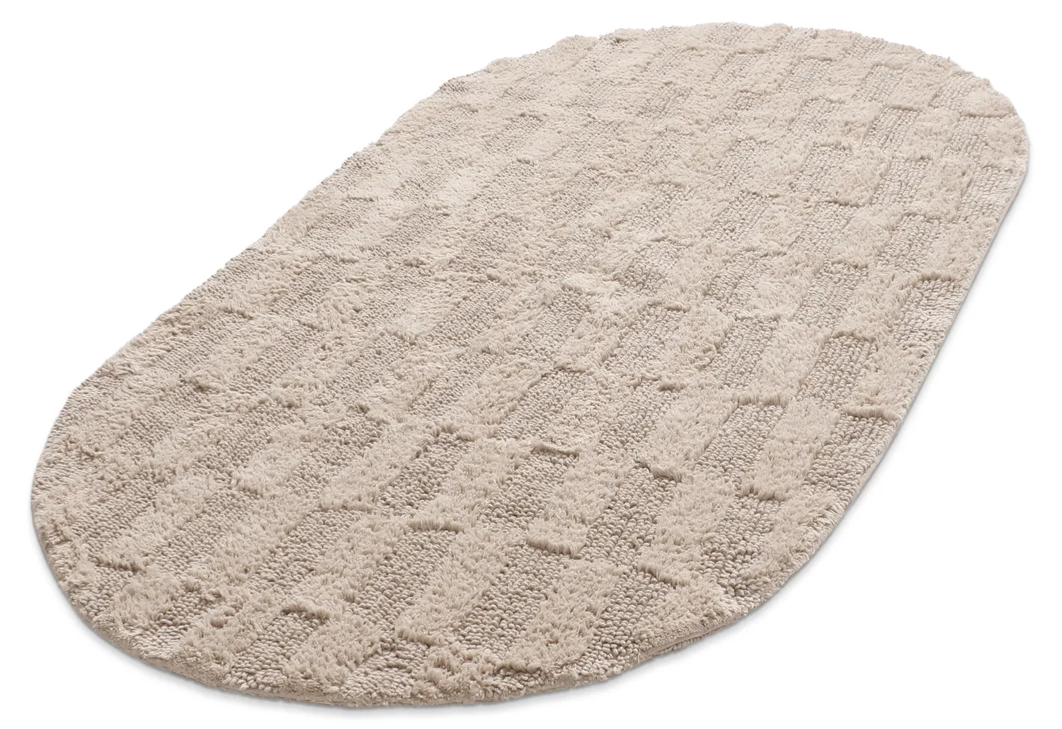 Ovális fürdőszobaszőnyeg - Bevin (bézs)