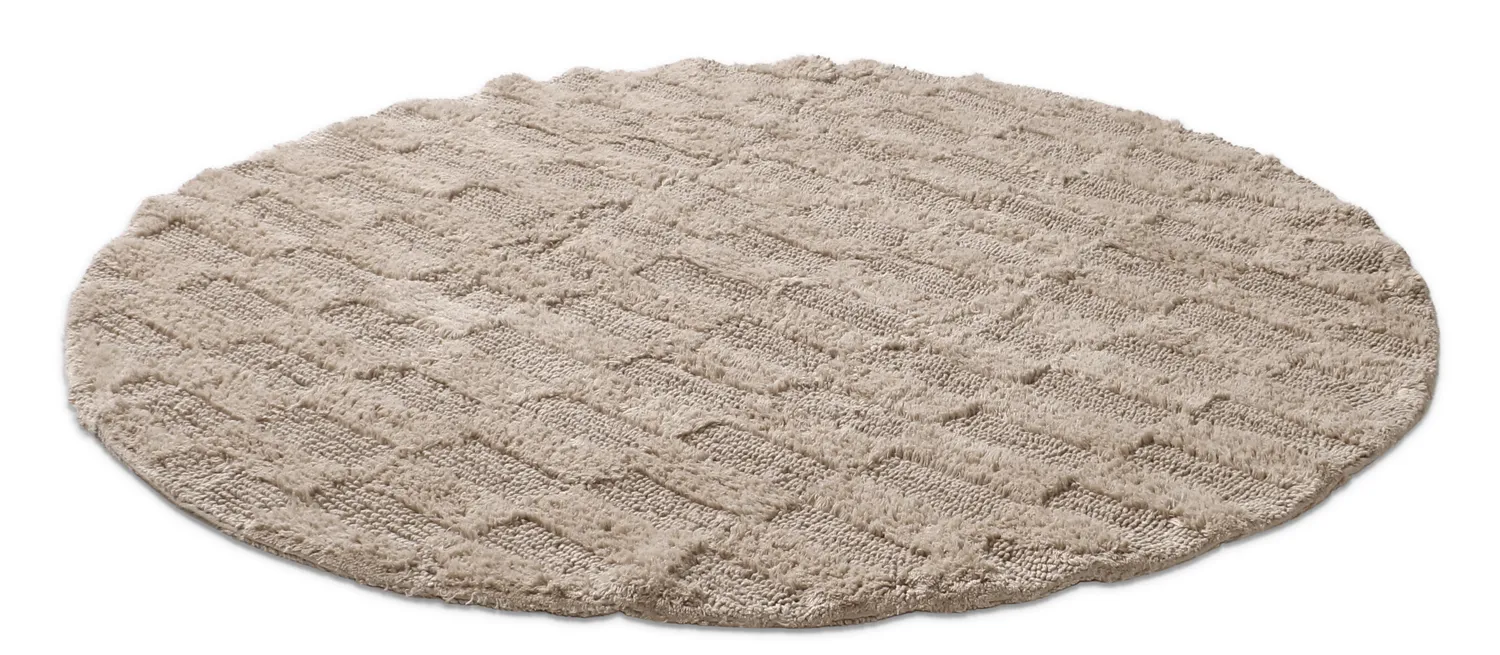 Kerek fürdőszobaszőnyeg - Bevin (bézs)