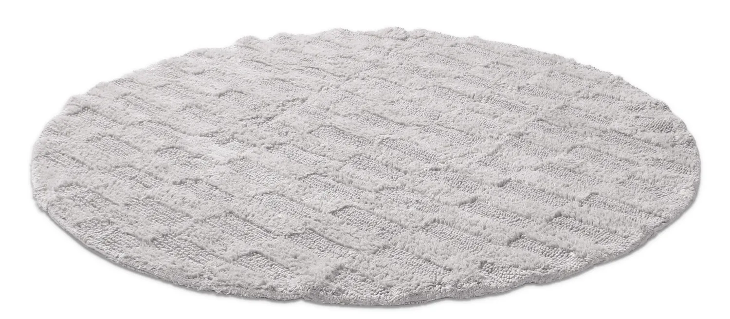 Kerek fürdőszobaszőnyeg - Bevin (világos szürke)