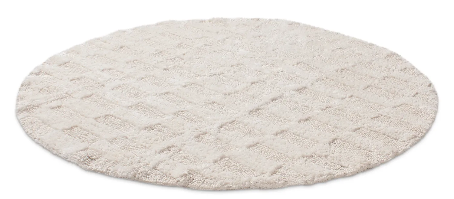 Kerek fürdőszobaszőnyeg - Bevin (piszkosfehér)
