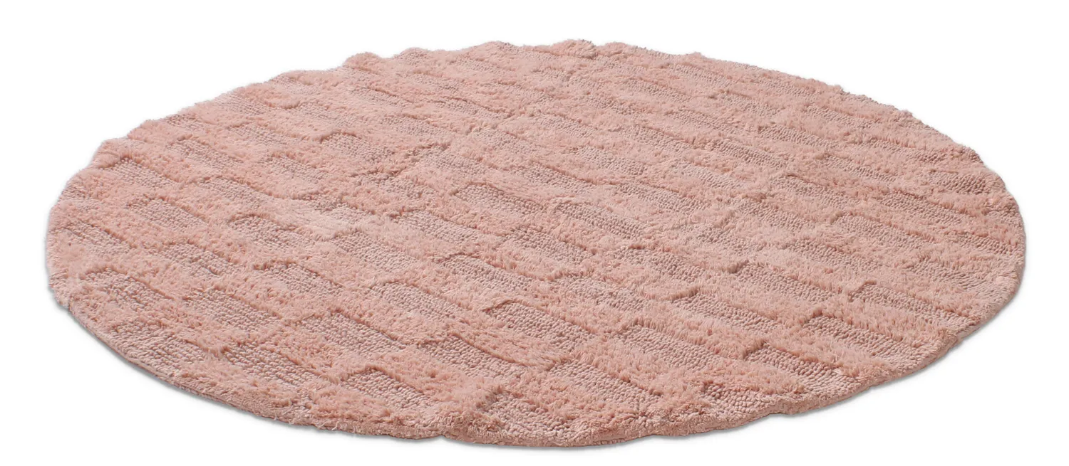 Kerek fürdőszobaszőnyeg - Bevin (rózsaszín)