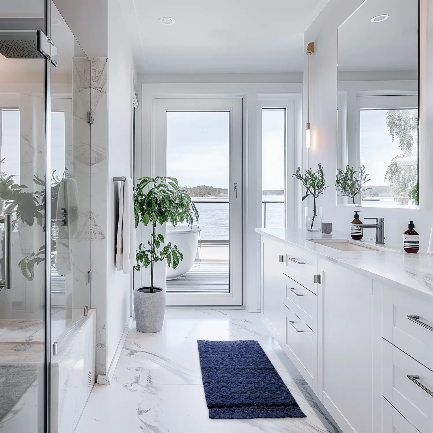 Fürdőszobaszőnyeg - Elvie (kék)