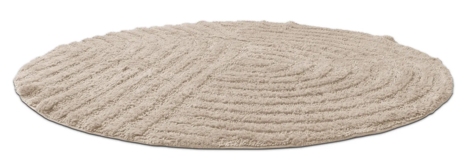 Kerek fürdőszobaszőnyeg - Embla (bézs)