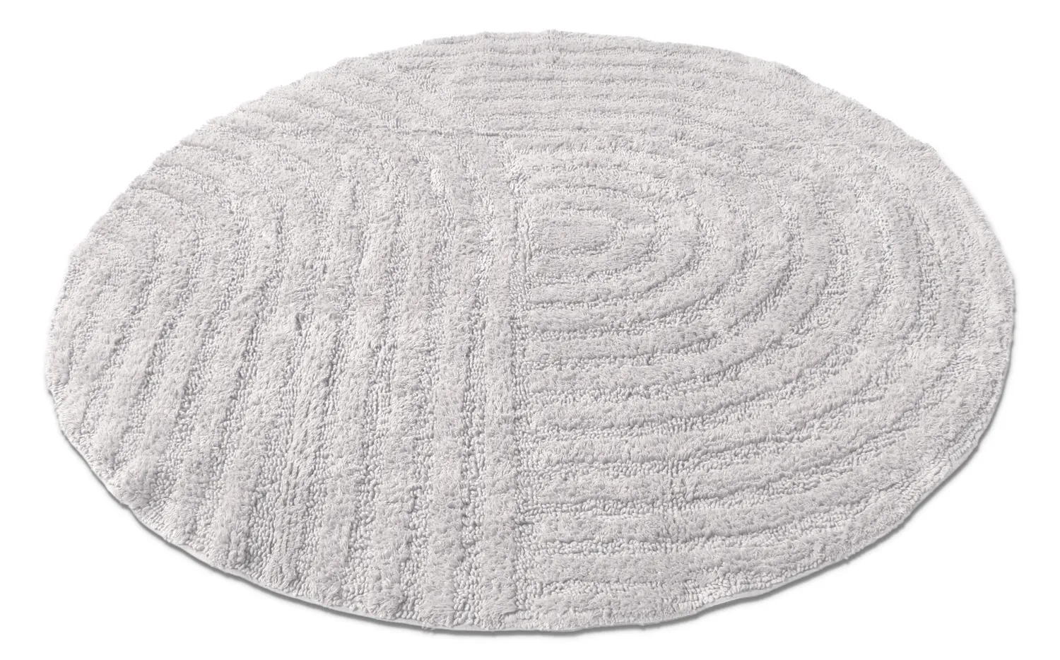 Kerek fürdőszobaszőnyeg - Embla (világos szürke)