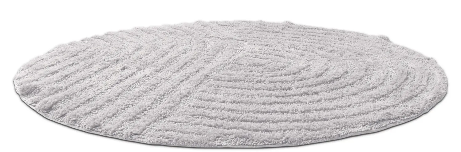 Kerek fürdőszobaszőnyeg - Embla (világos szürke)