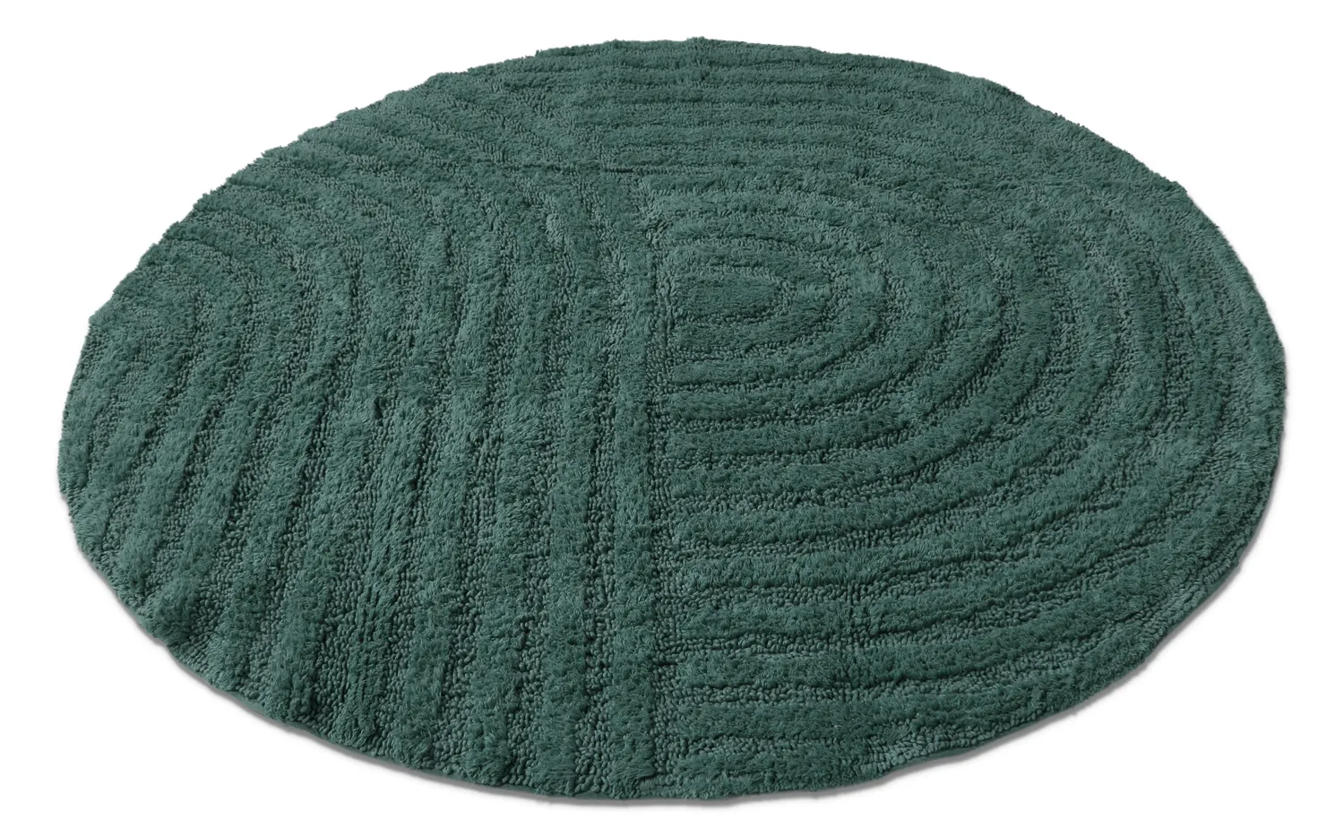 Kerek fürdőszobaszőnyeg - Embla (sötétzöld)