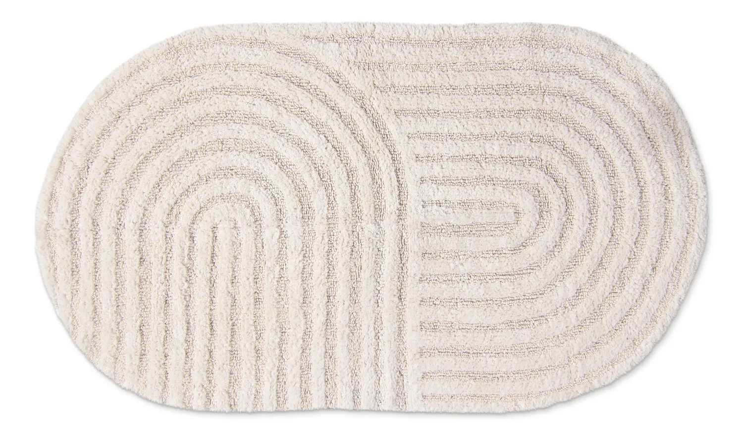 Ovális fürdőszobaszőnyeg - Embla (piszkosfehér)