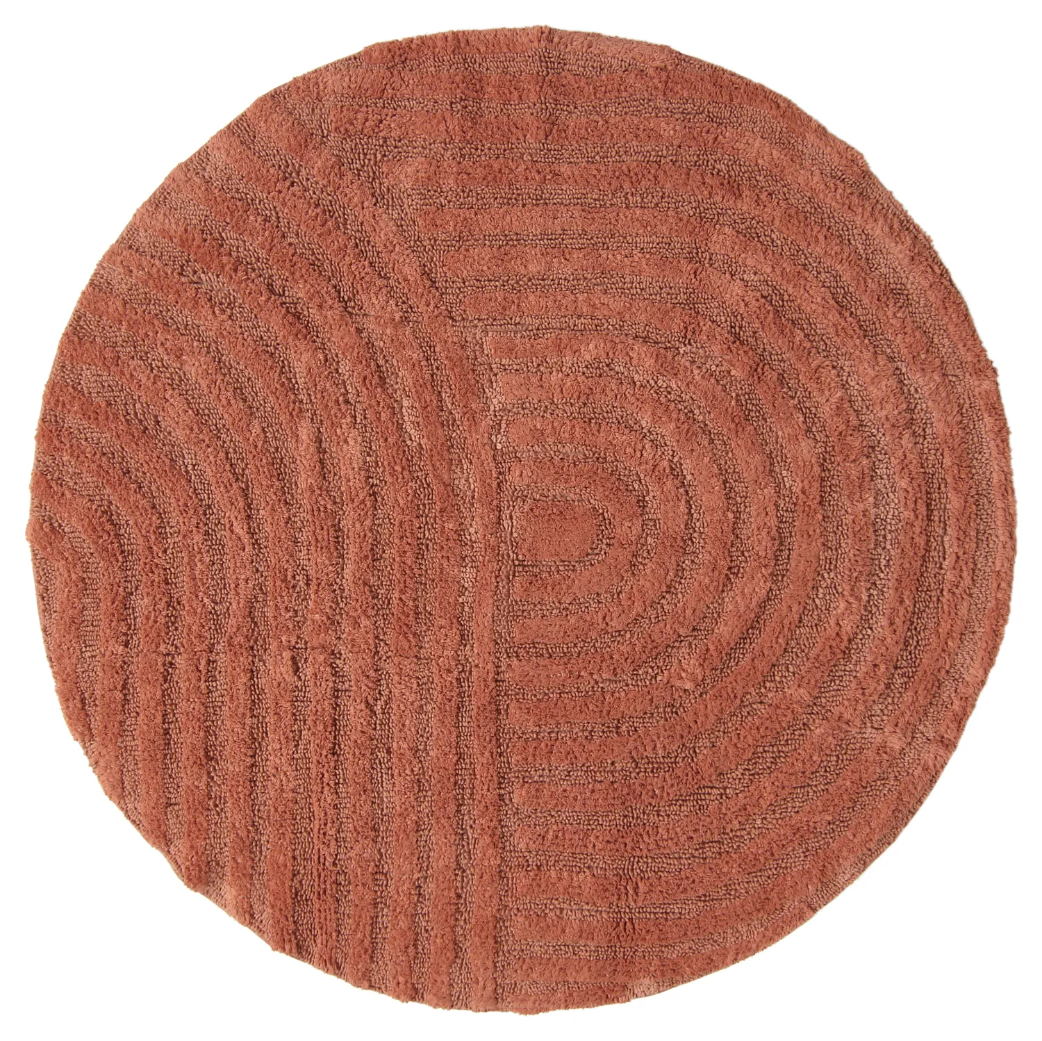 Kerek fürdőszobaszőnyeg - Embla (terrakotta)