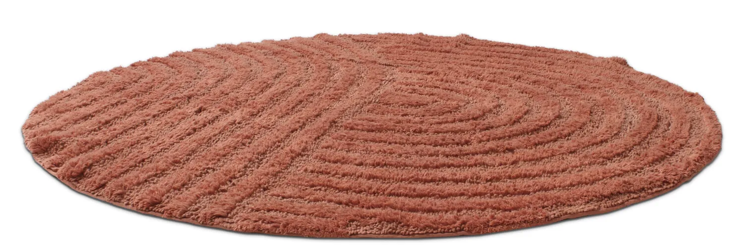 Kerek fürdőszobaszőnyeg - Embla (terrakotta)