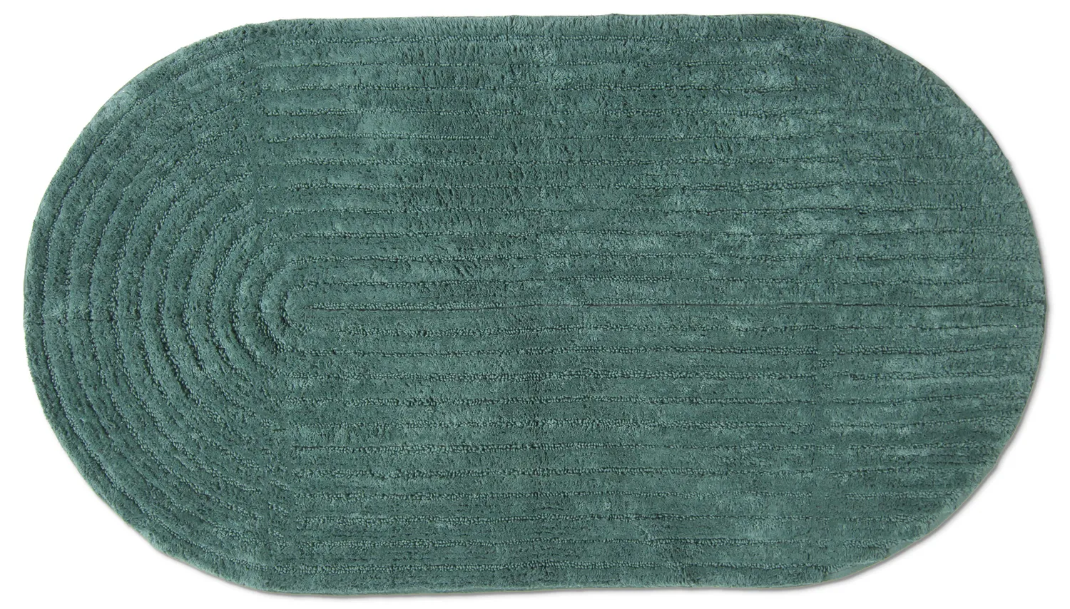 Ovális fürdőszobaszőnyeg - Evena (sötétzöld)