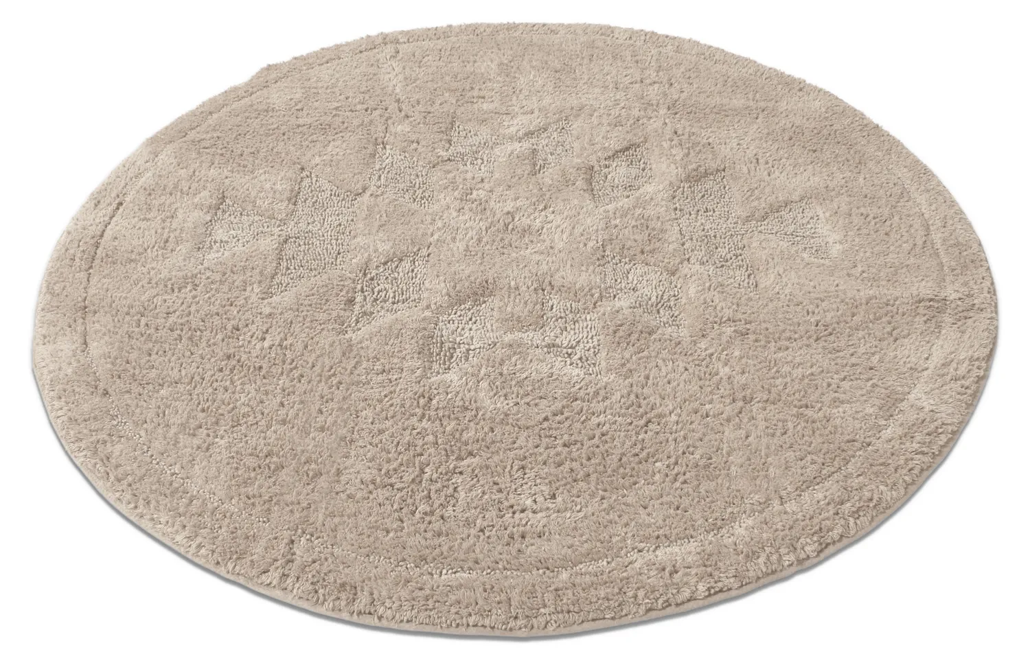 Kerek fürdőszobaszőnyeg - Gertie (bézs)
