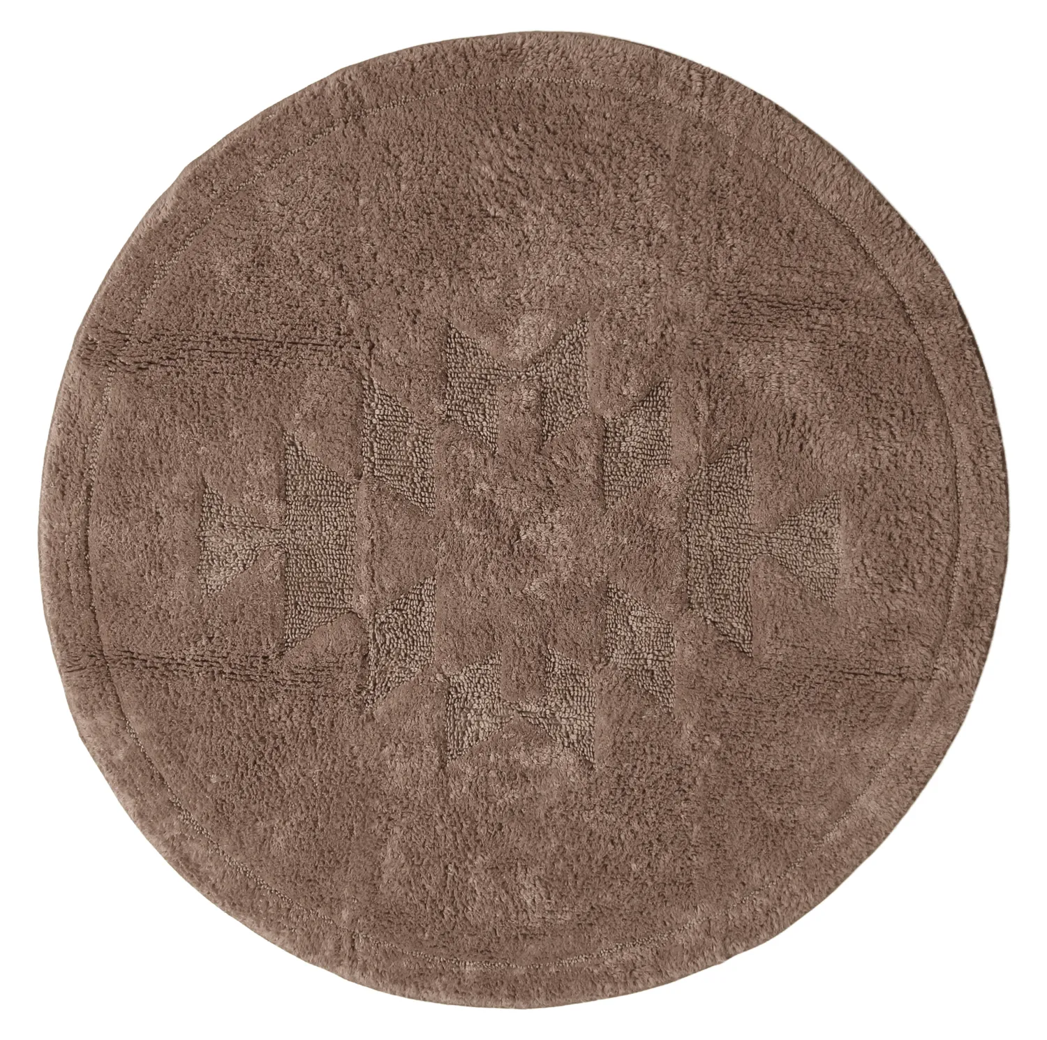 Kerek fürdőszobaszőnyeg - Gertie (barna)