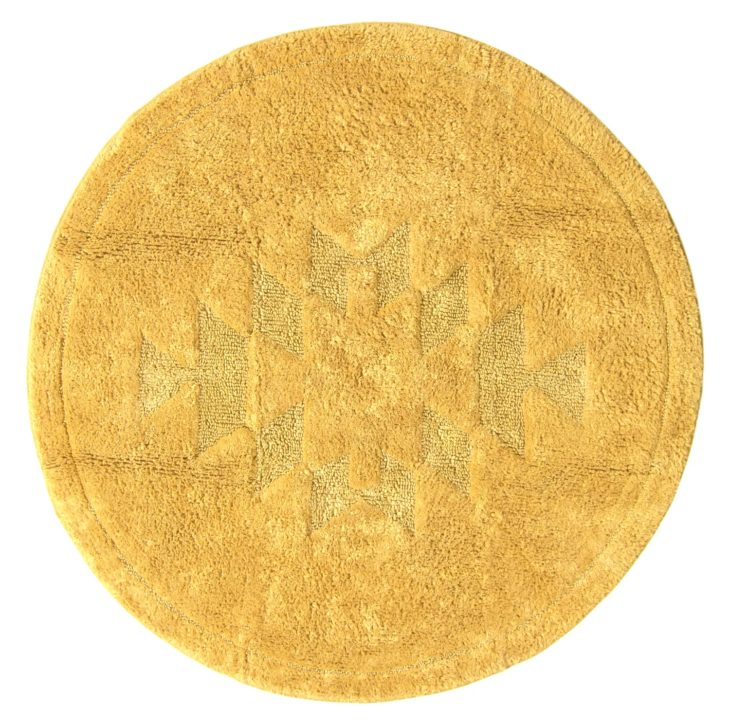Kerek fürdőszobaszőnyeg - Gertie (sárga)