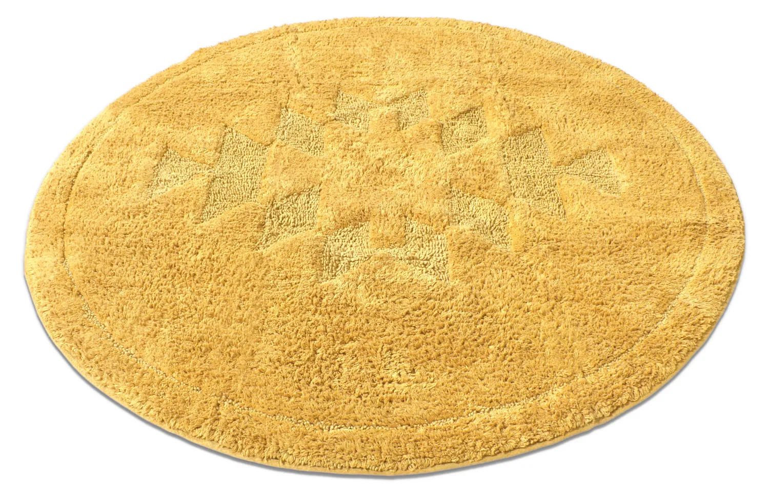 Kerek fürdőszobaszőnyeg - Gertie (sárga)