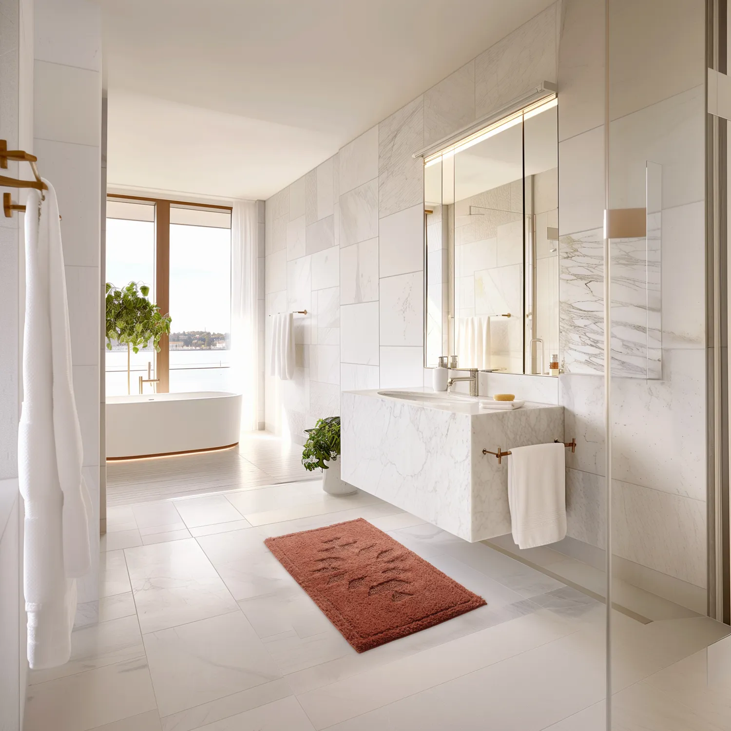 Fürdőszobaszőnyeg - Gertie (terrakotta)