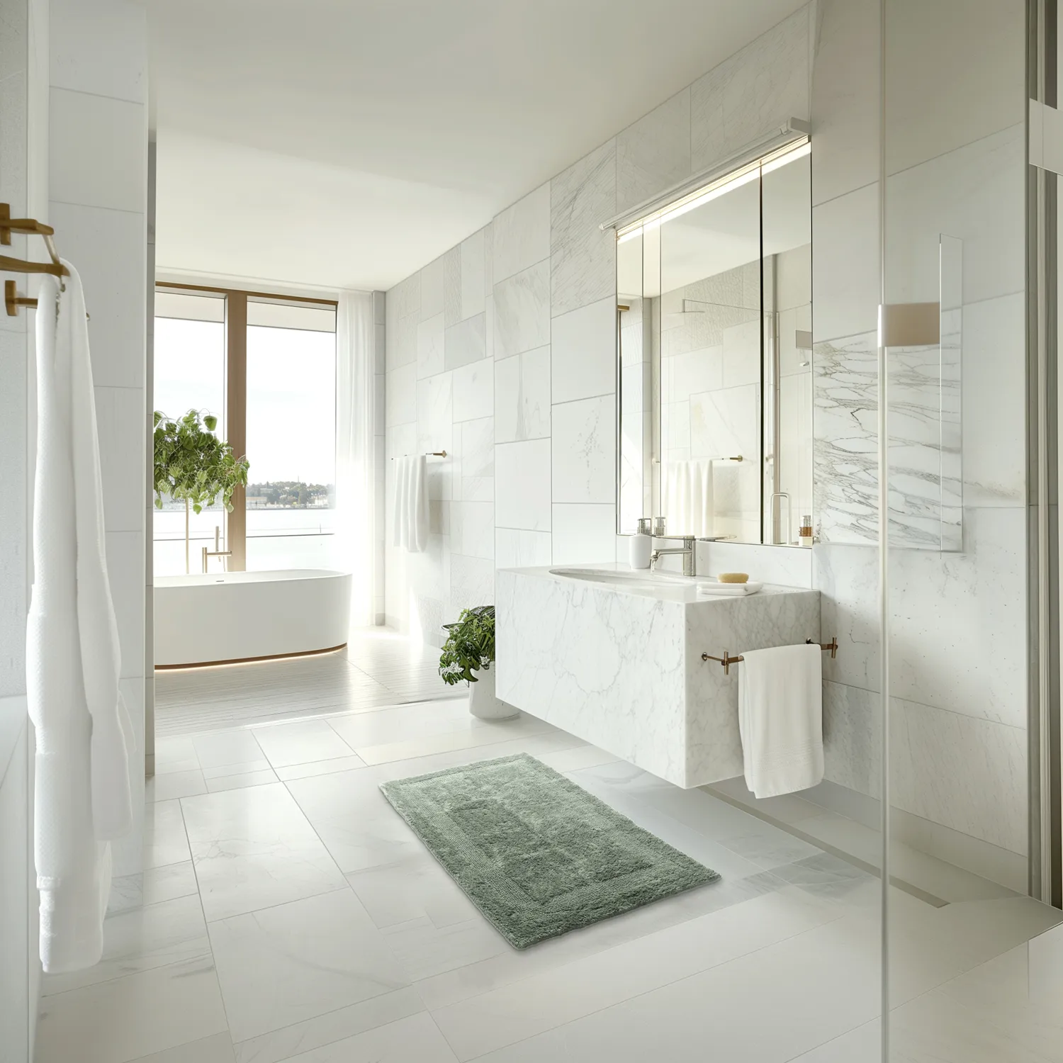 Fürdőszobaszőnyeg - Nila (világos zöld)