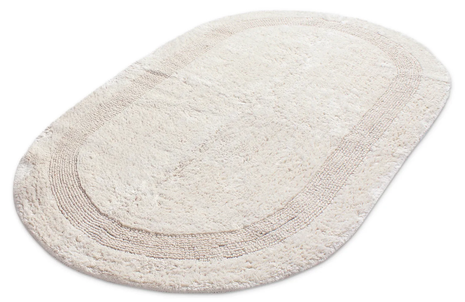 Ovális fürdőszobaszőnyeg - Nila (piszkosfehér)