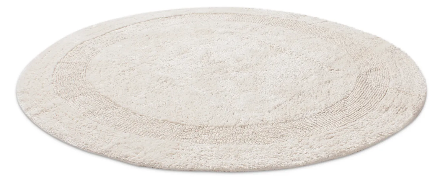 Kerek fürdőszobaszőnyeg - Nila (piszkosfehér)
