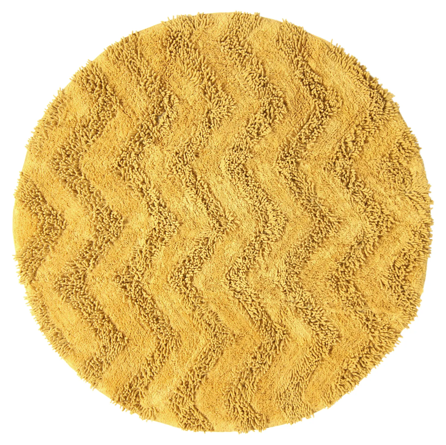 Kerek fürdőszobaszőnyeg - Tressa (sárga)