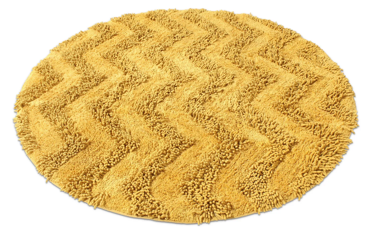 Kerek fürdőszobaszőnyeg - Tressa (sárga)