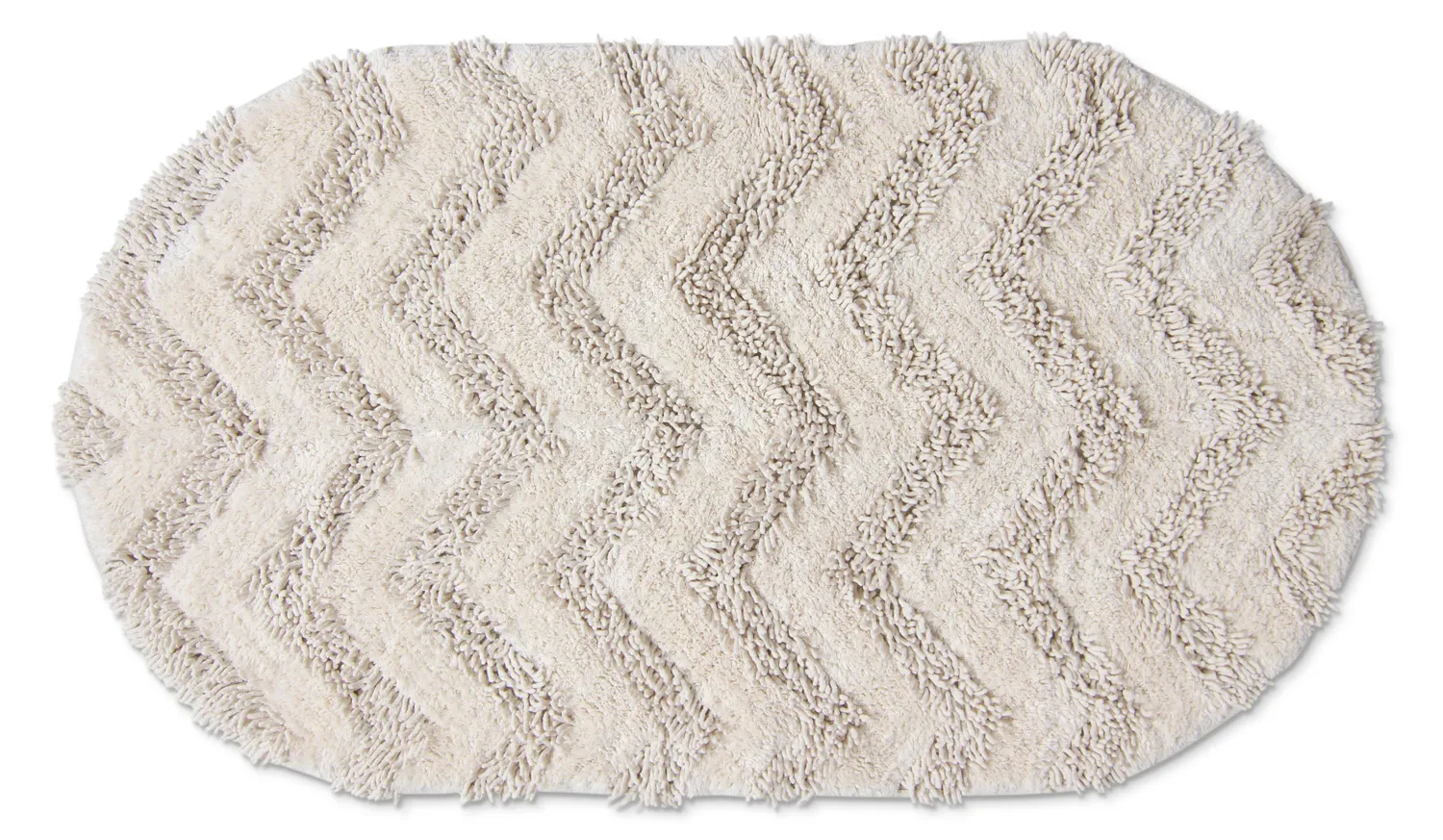 Ovális fürdőszobaszőnyeg - Tressa (piszkosfehér)