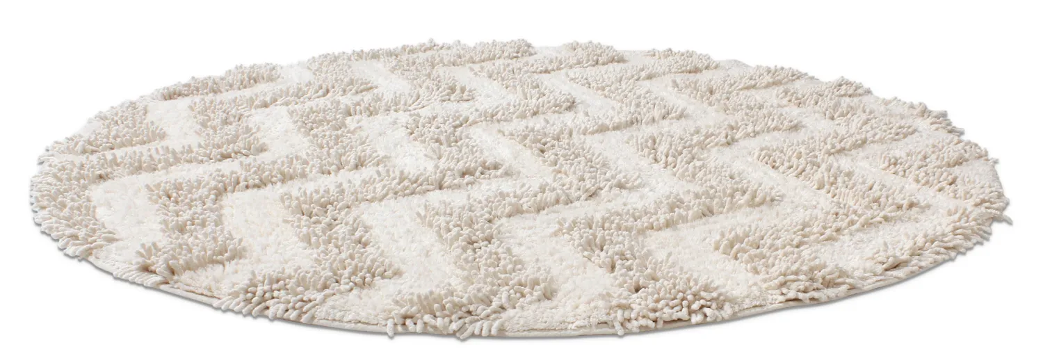 Kerek fürdőszobaszőnyeg - Tressa (piszkosfehér)