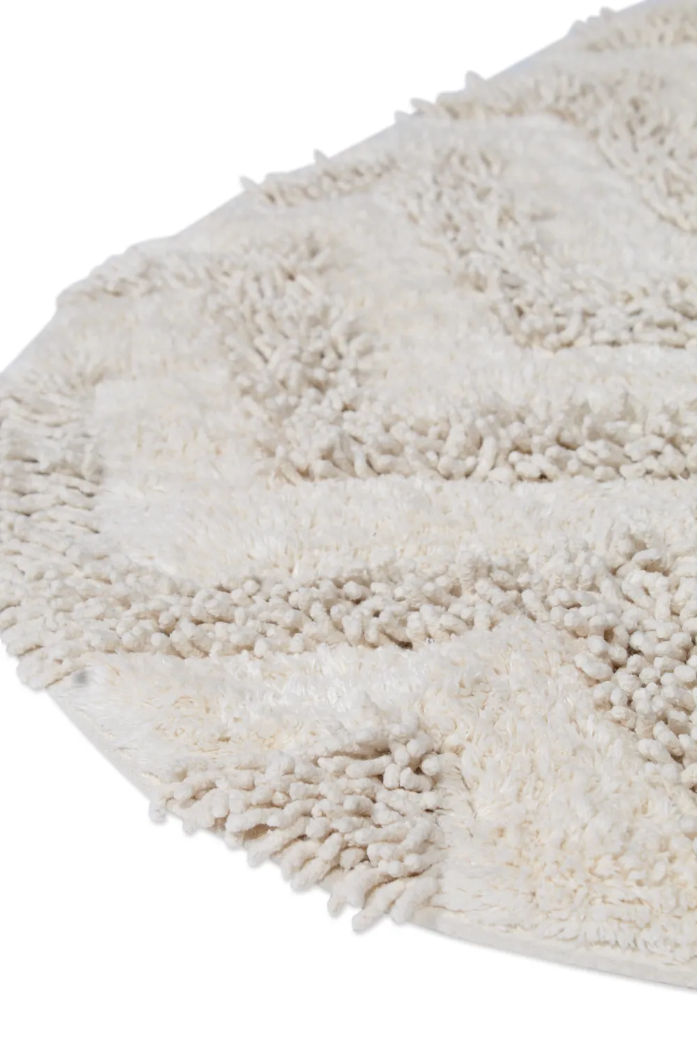 Kerek fürdőszobaszőnyeg - Tressa (piszkosfehér)