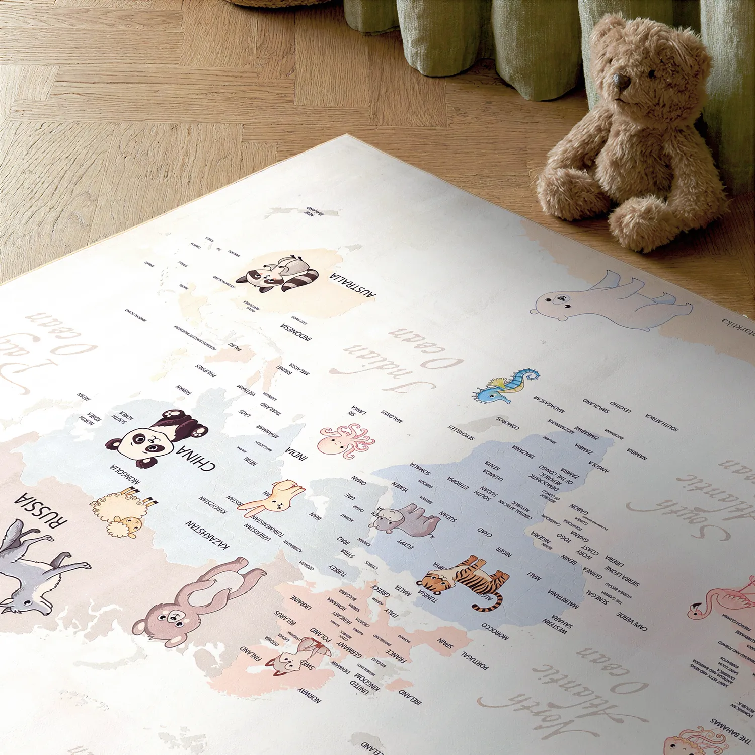 Gyermek szőnyeg - Atlas Teddybear (rosa)