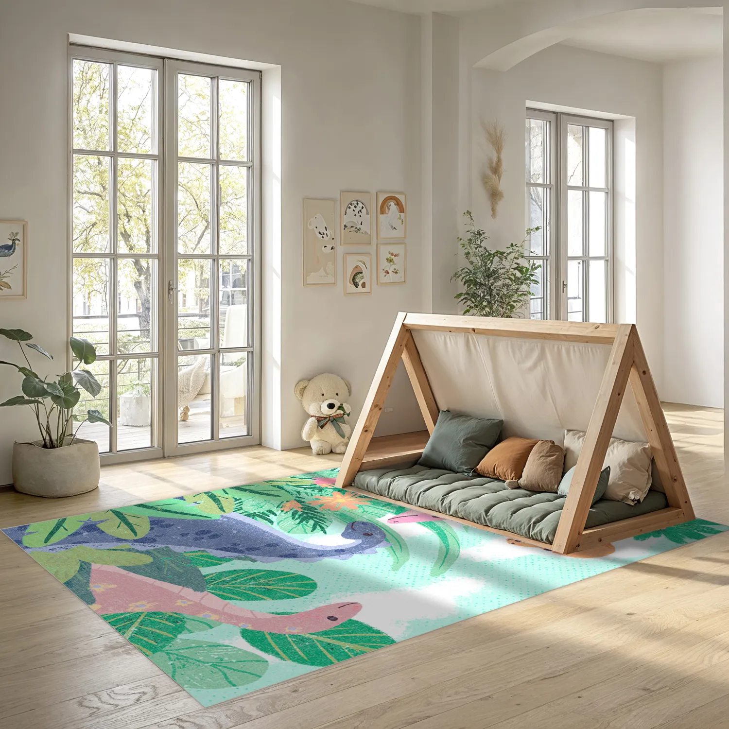 Gyermek szőnyeg - Dino Friends (multi)