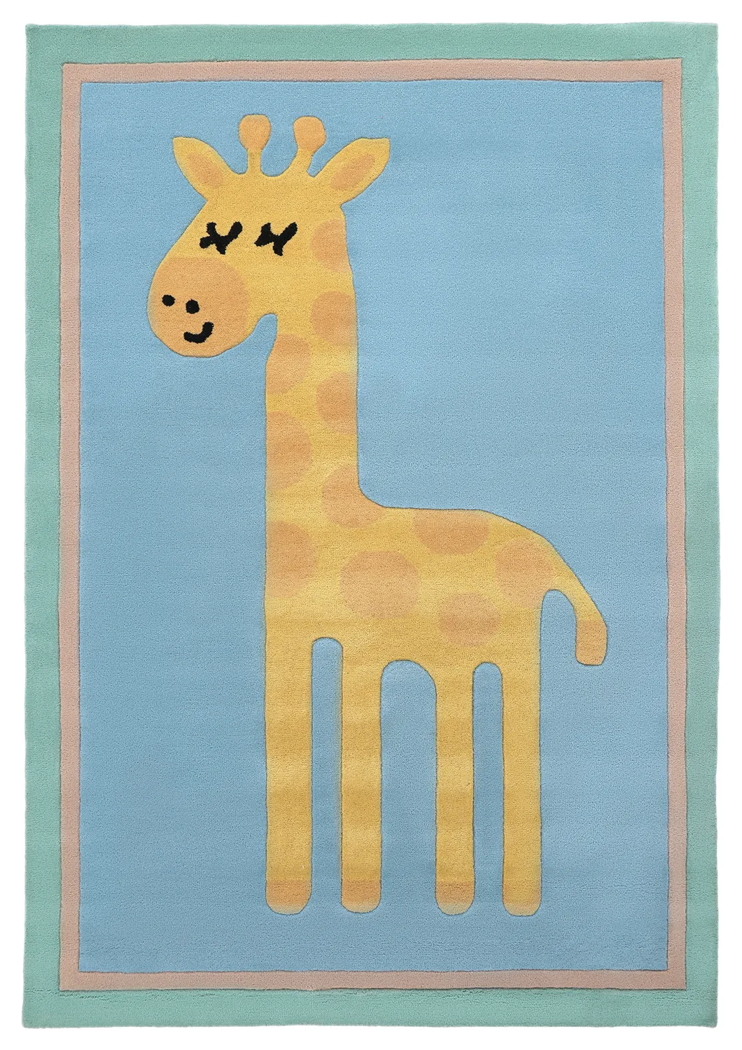 Gyerekszőnyeg - Giraffe Hand Tufted Wool Premium (világoskék/multi)