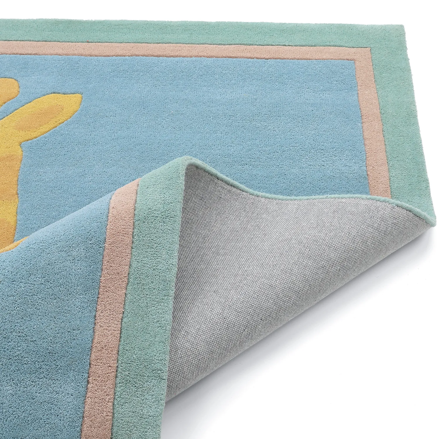 Gyerekszőnyeg - Giraffe Hand Tufted Wool Premium (világoskék/multi)