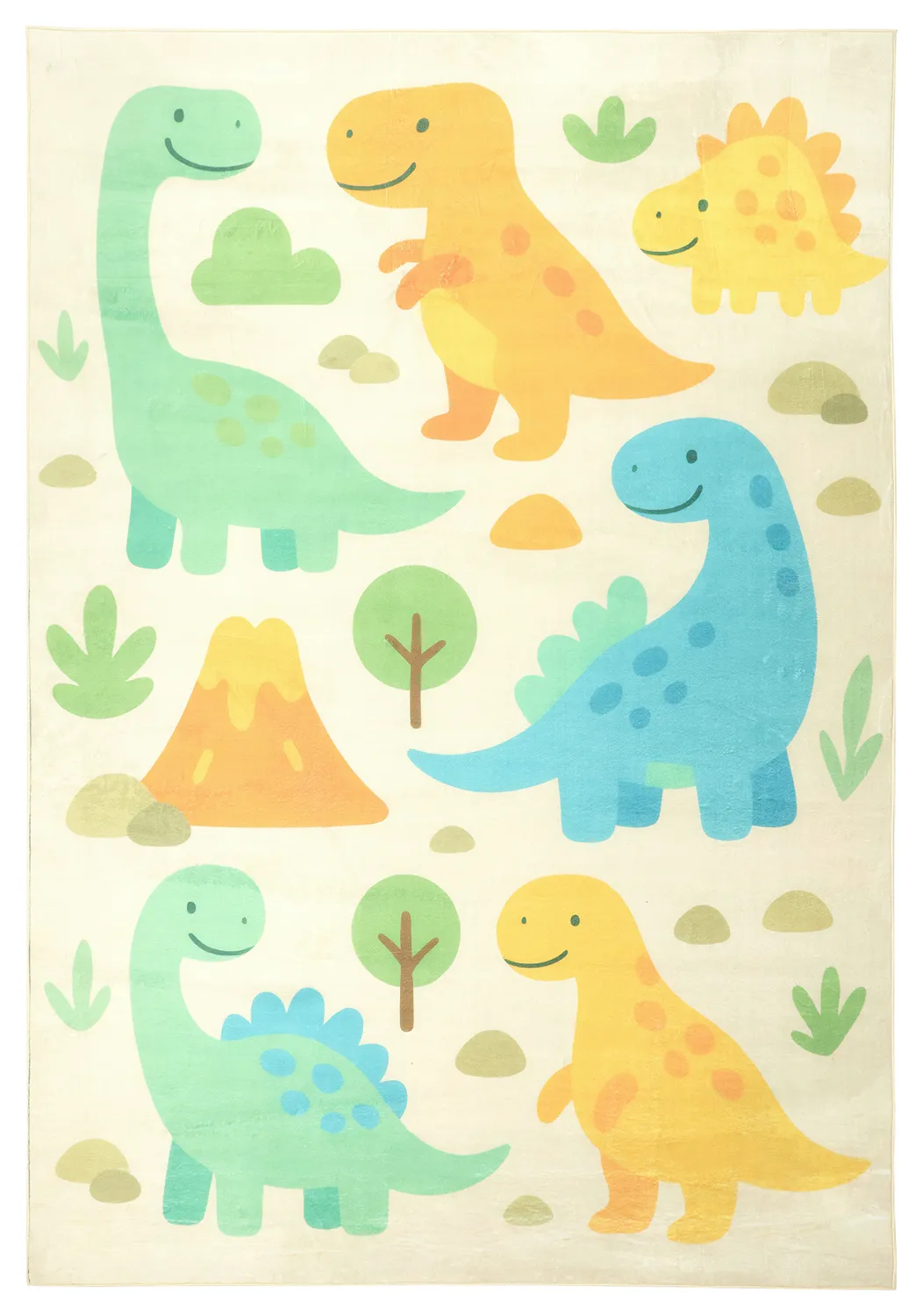 Gyerekszőnyeg - Happy Dinos (krém/multi)