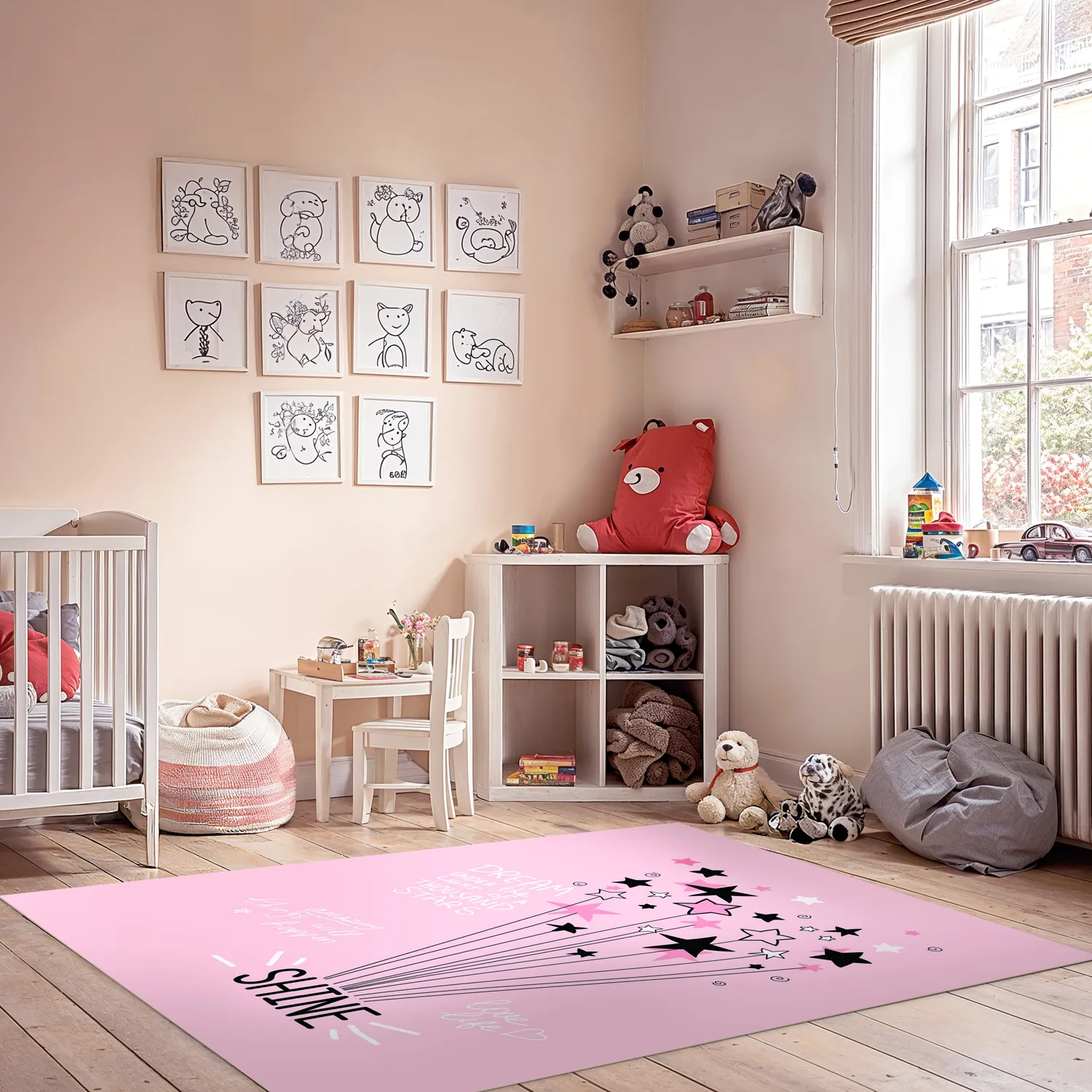 Gyermek szőnyeg - Atlas Teddybear (rosa)