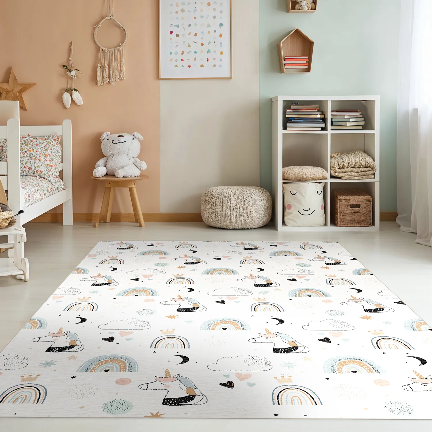 Gyermek szőnyeg - Unicorn Rainbow (rózsaszín)