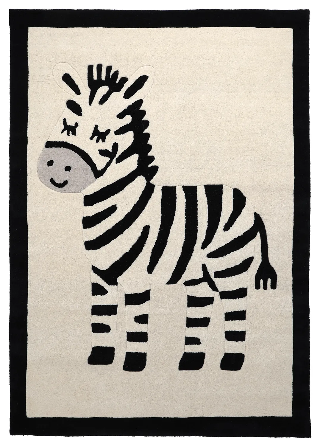 Gyerekszőnyeg - Zebra Hand Tufted Wool Premium (bézs/fekete)