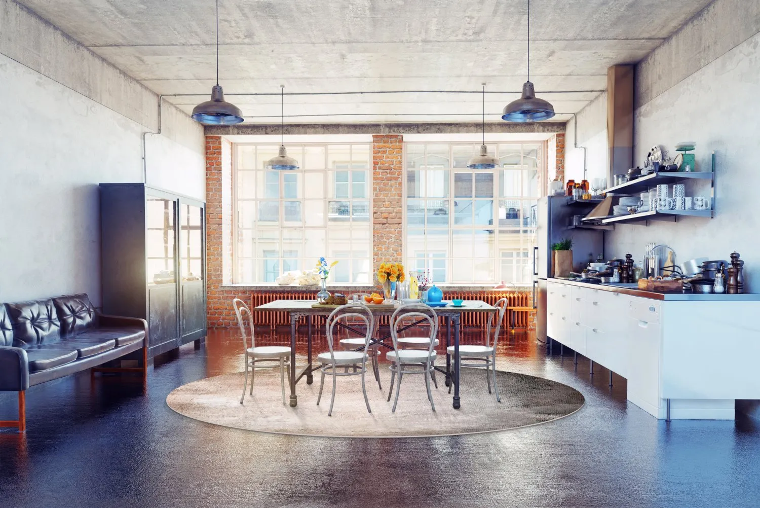 Kerek szőnyeg - Braga (bezs)