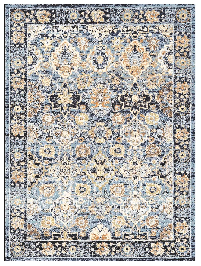 Wilton szőnyeg - Fernana (kék/többszínű)