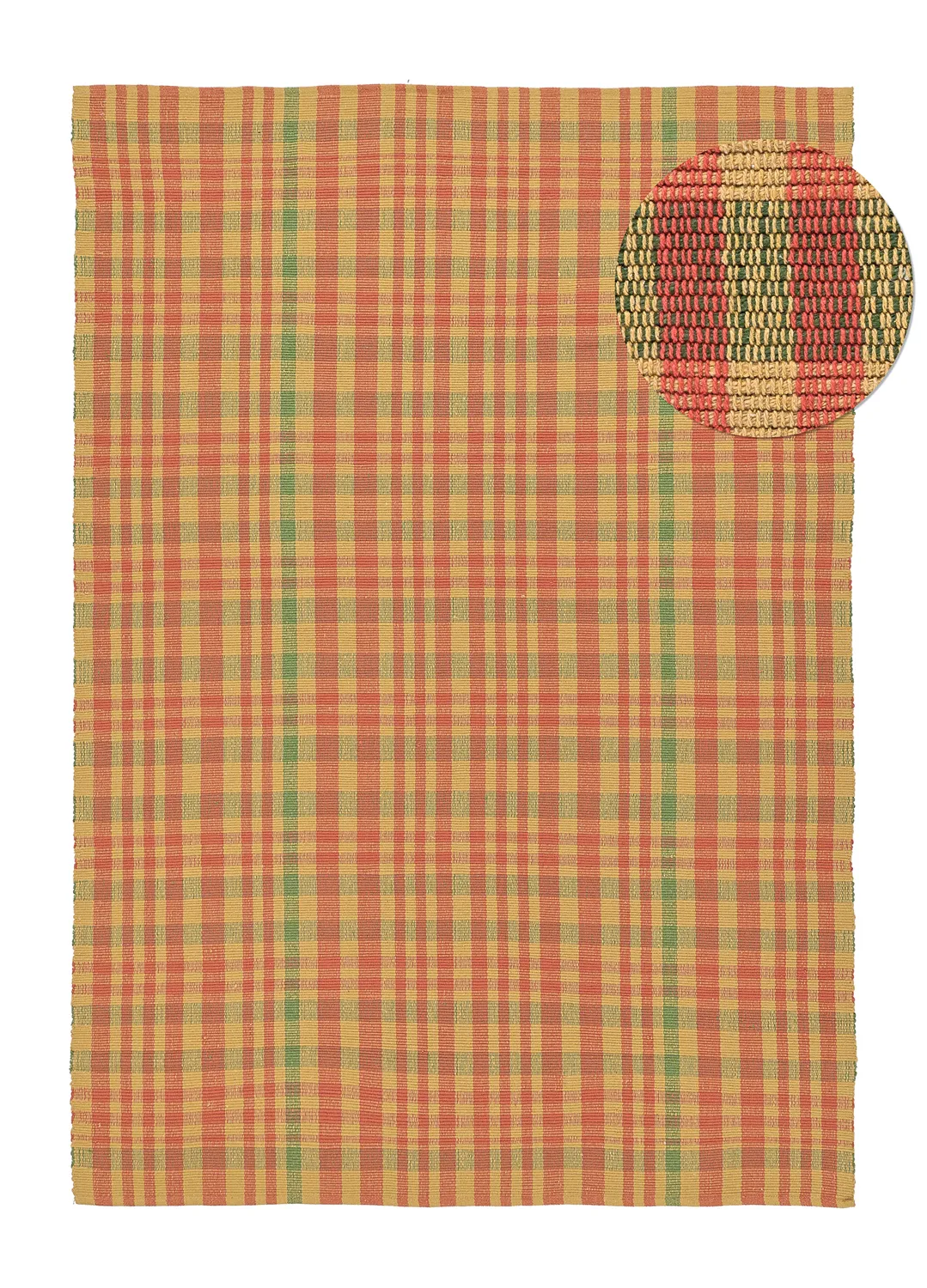 Pamutszőnyeg - Husvik (mustár/többszínű)