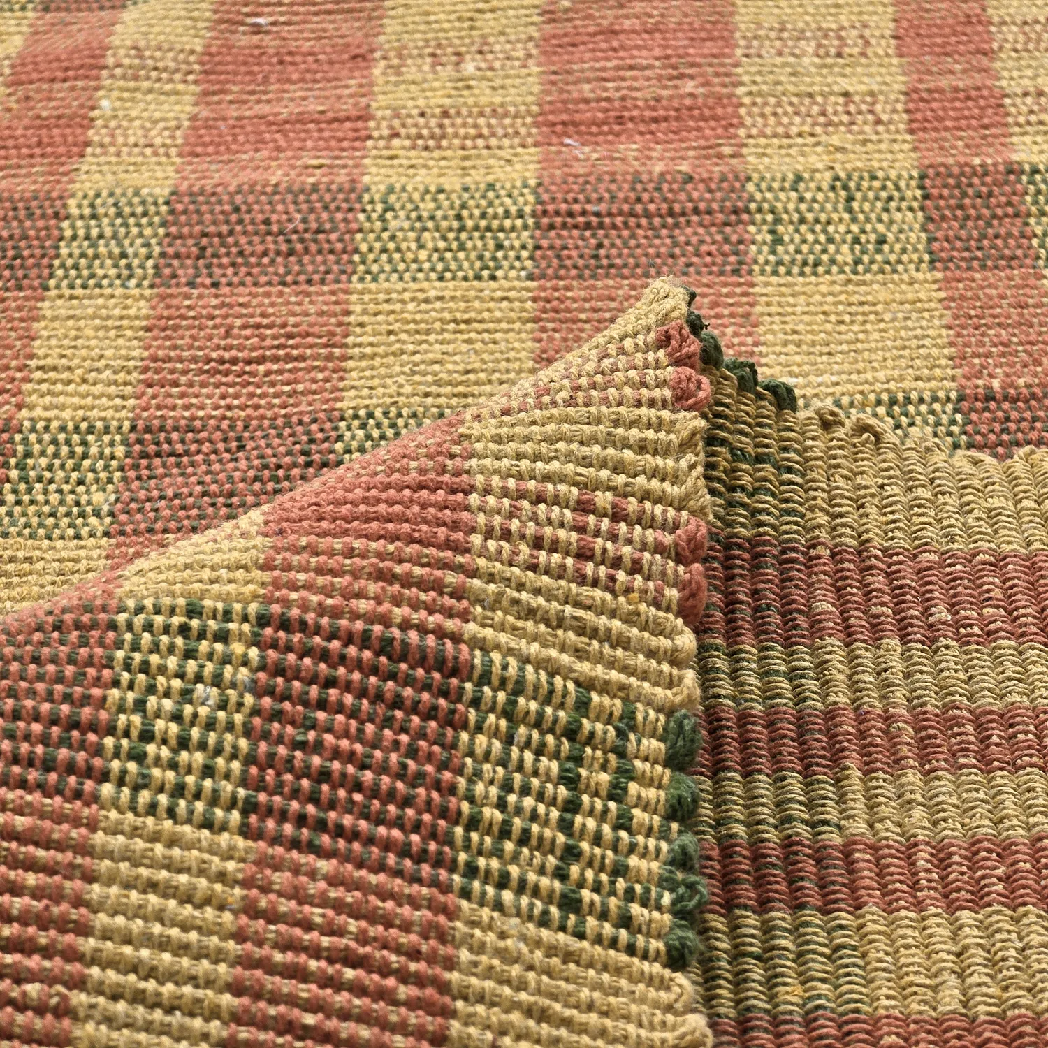 Pamutszőnyeg - Husvik (mustár/többszínű)