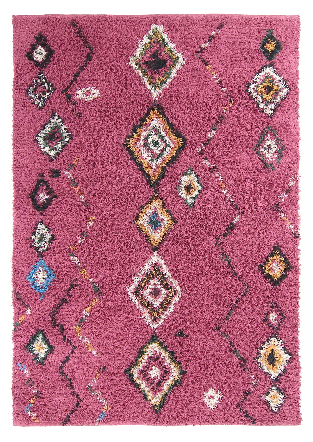 Shaggy szőnyeg - Nyle Natural Cotton Shaggy (rózsaszín/multi)