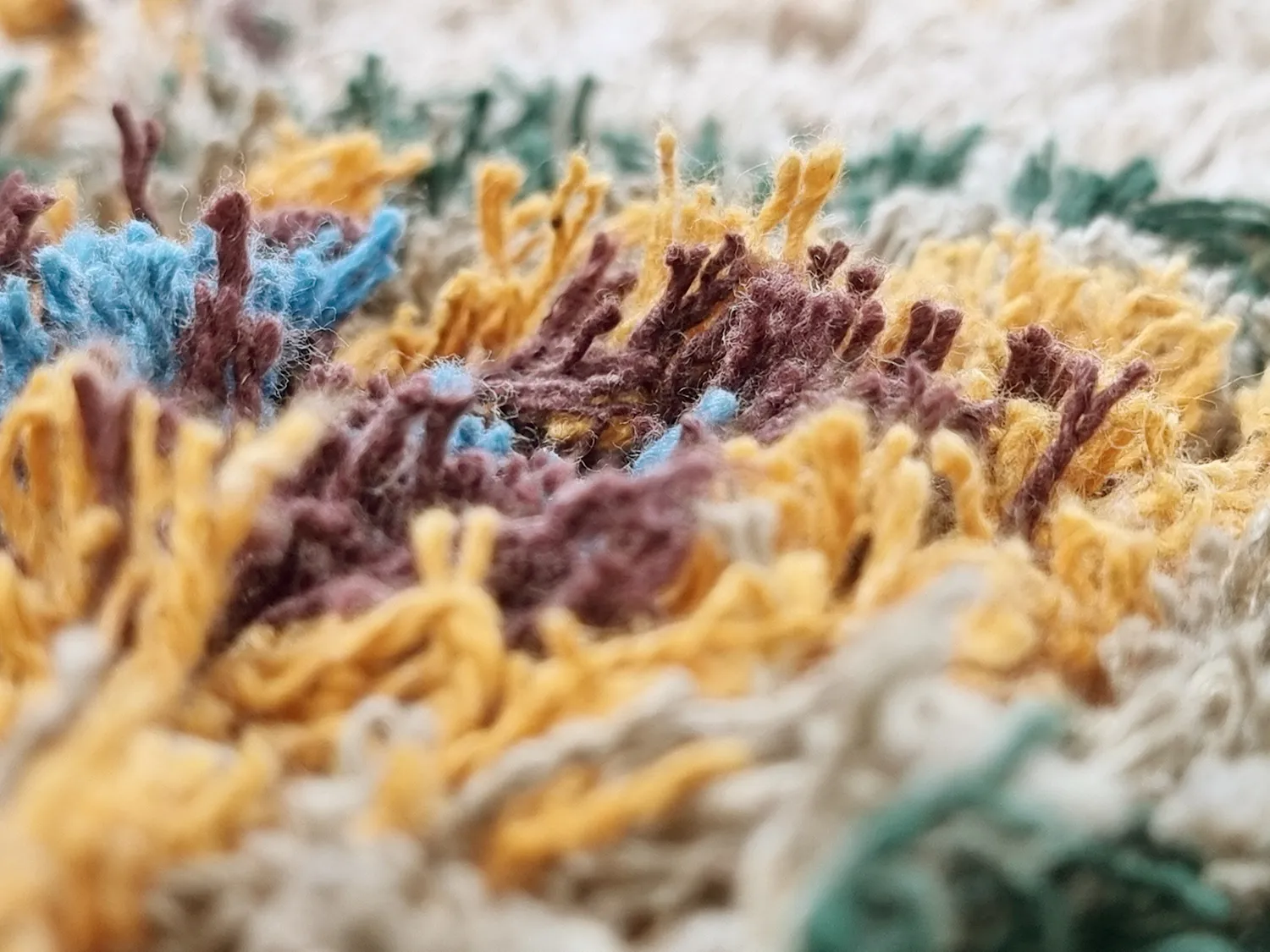 Shaggy szőnyeg - Siddel Natural Cotton Shaggy (bézs/multi)