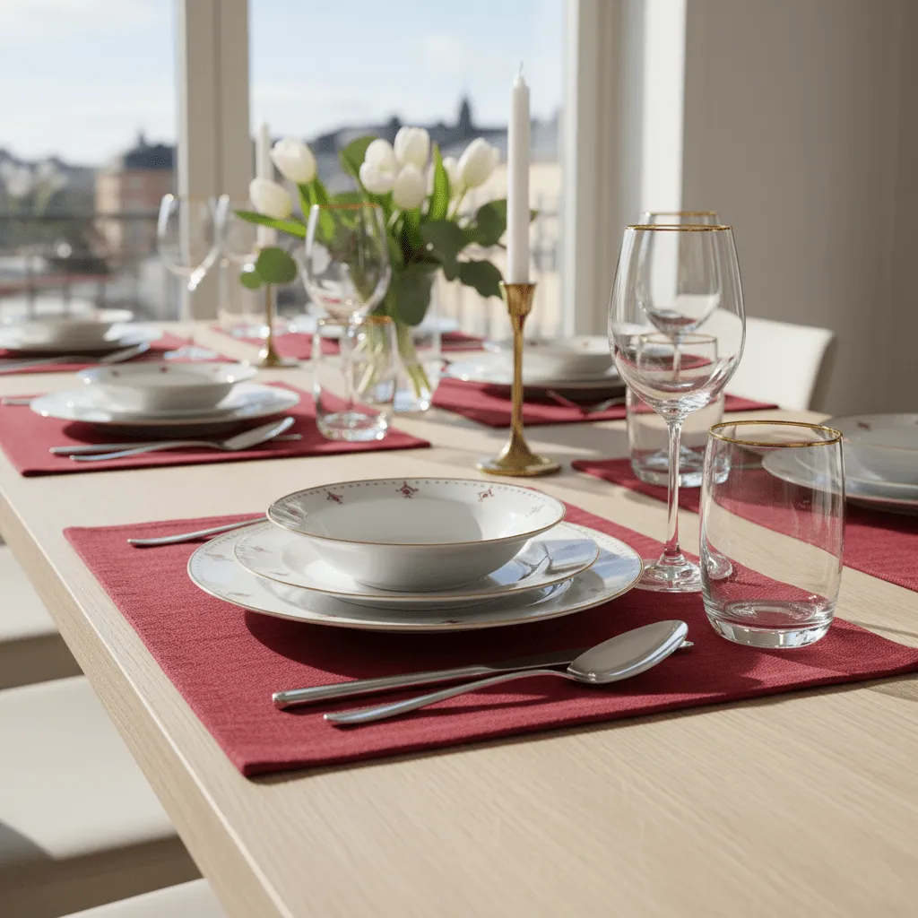 Asztali alátét – 2 darabos csomag Niva (burgundia)