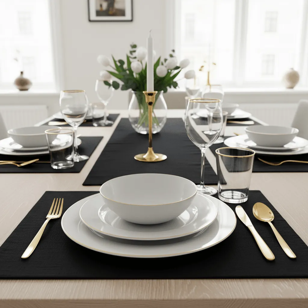 Asztali alátét – 2 darabos csomag Niva (fekete)