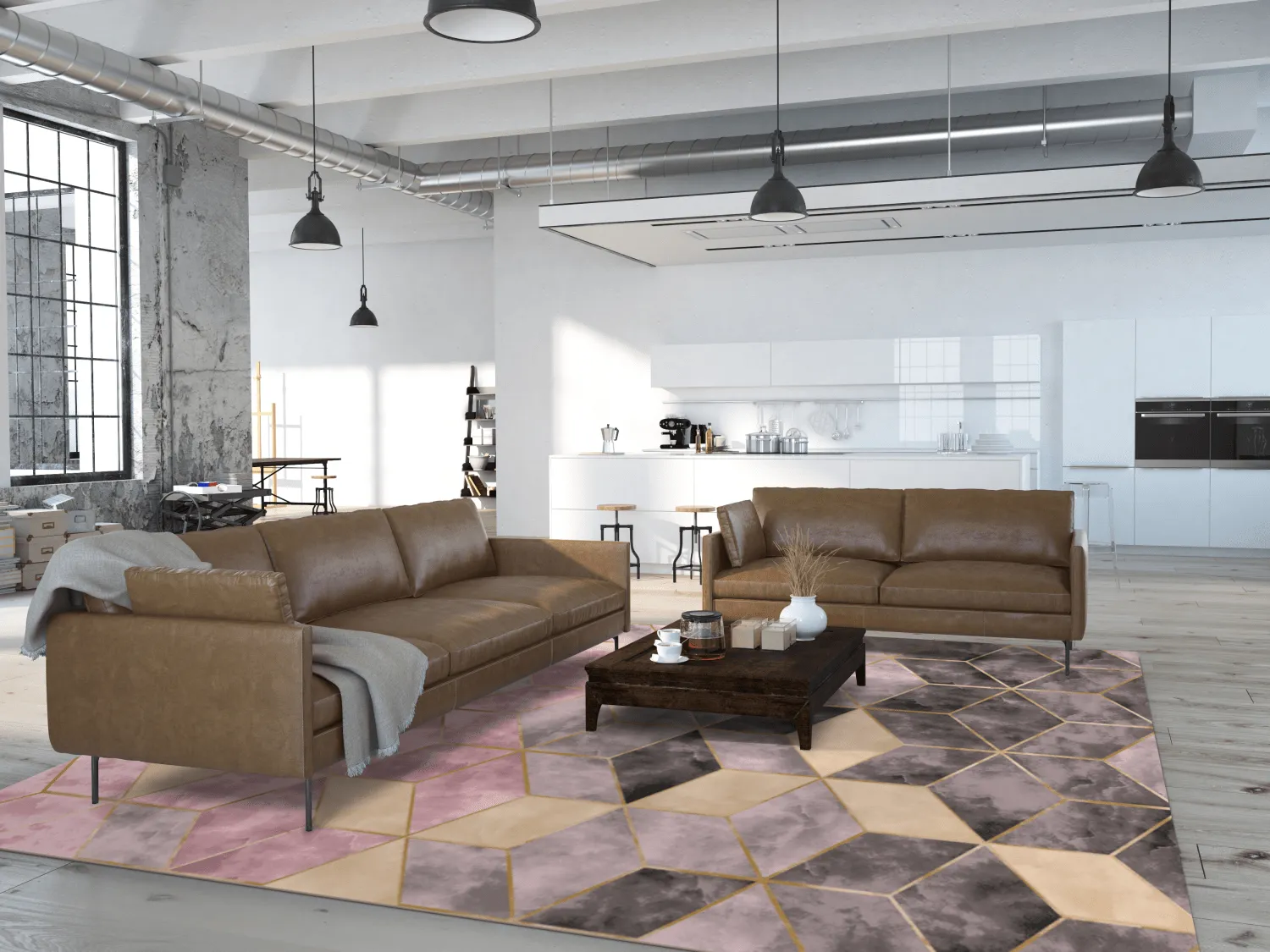 Wilton szőnyeg - Brendola (rózsaszín/szürke/arany)