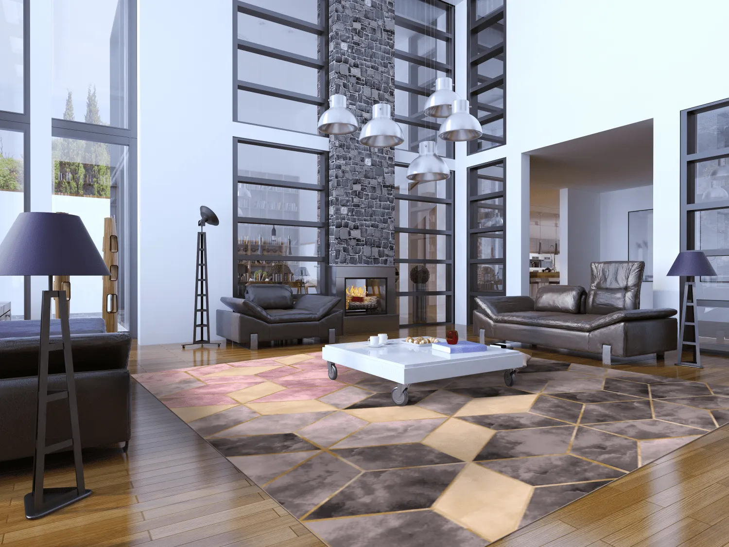 Wilton szőnyeg - Brendola (rózsaszín/szürke/arany)