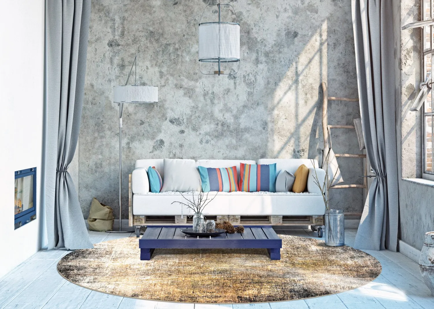 Kerek szőnyeg - Florent (barna)