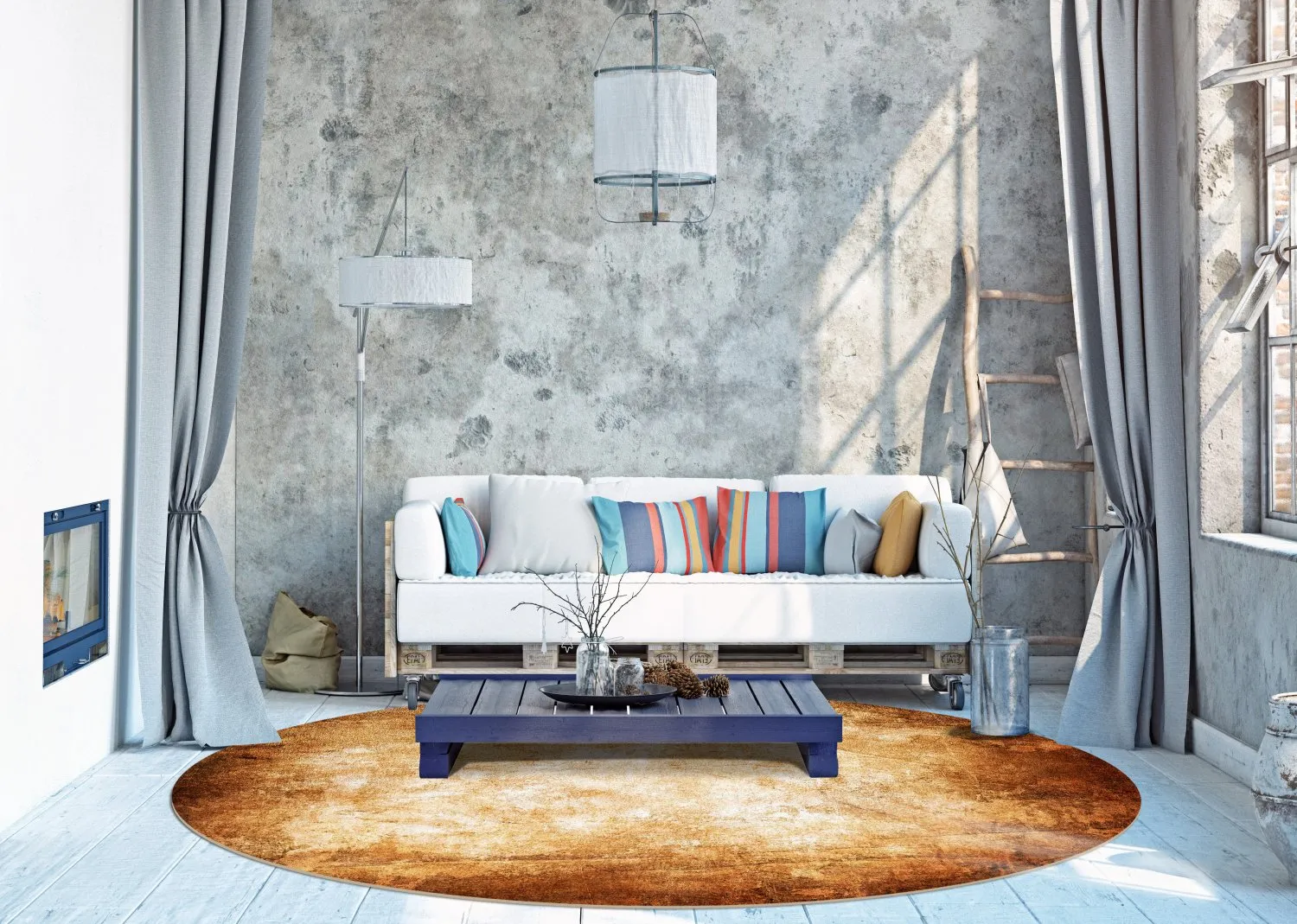 Kerek szőnyeg - Rimini (barna)